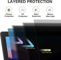 FiiMoo 2 db adatvédelmi kijelzőfólia MacBook Pro 15 hüvelykes 2016-2021 A1990, privát képernyő és kékfény szűrő film 2
