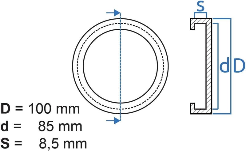 FILAVERSE Emelőplatform Fülpárna Szett 4 db, 100/85 mm Átmérő, 22 mm Magasság, Sirio Space Tetőhidakhoz, Stabil Rögzítés