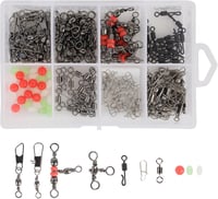 Filltown 160 db Horgász Forgó Készlet Karabiner Csatornák Hordozható Dobozban 1