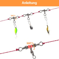 Filltown 160 db Horgász Forgó Készlet Karabiner Csatornák Hordozható Dobozban 4