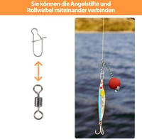 Filltown 160 db Horgász Forgó Készlet Karabiner Csatornák Hordozható Dobozban 6