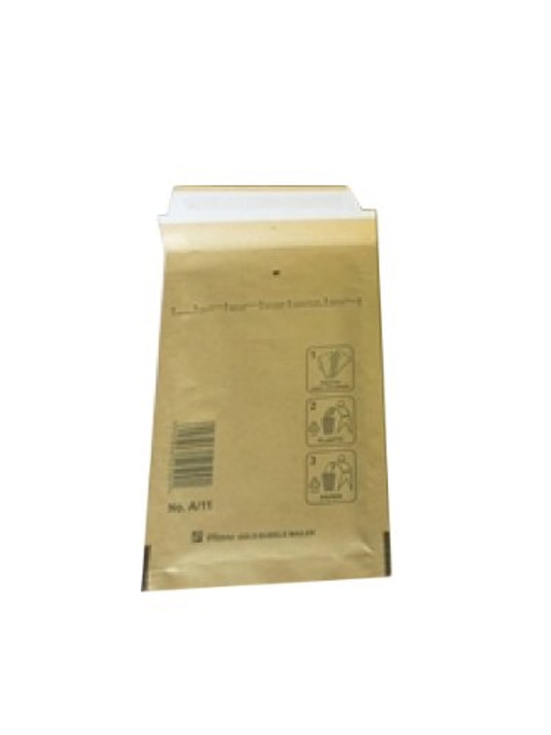 Plic auriu cu bule FILMAR, dimensiune A/11, 100x165 mm - Plic protector cu bule pentru expediere, auriu (50 buc.)