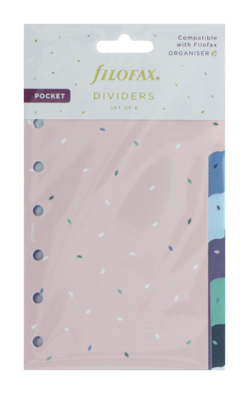 Rozdeľovače Filofax Pocket 132744 – Deliace listy pre plánovače a diáre Filofax vo veľkosti Pocket