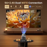 finade Mini Projektor 4K 1080P Android 12 WiFi 6 Bluetooth 5.4 Otthoni Mozi 3