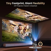 finade Mini Projektor 4K 1080P Android 12 WiFi 6 Bluetooth 5.4 Otthoni Mozi 8