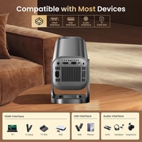 finade Mini Projektor 4K 1080P Android 12 WiFi 6 Bluetooth 5.4 Otthoni Mozi 6