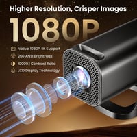 finade Mini Projektor 4K 1080P Android 12 WiFi 6 Bluetooth 5.4 Otthoni Mozi 2