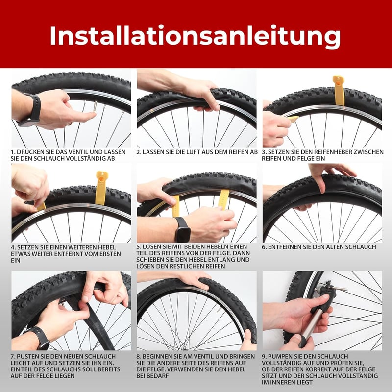 Fincci 2 db Kerékpár Belső Gumi 26" x 1,25-1,50 - Butyl Gumi MTB Belső Schrader Autószeleppel - Hegyi, Trekking és E-Bike Kerékpárokhoz