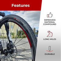 Fincci 26 hüvelykes MTB kerékpár gumi 26x1.25 összecsukható sík gumiabroncs 6