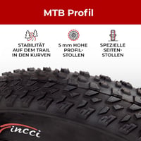 Fincci 26 x 4.00 fatbike gumiabroncs 100-559 pár 2 db 48 mm Schrader szeleppel belsőkkel MTB terep kerékpárhoz 3