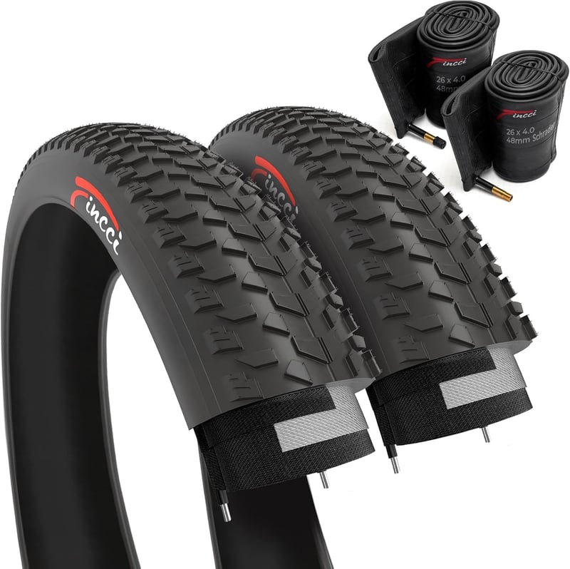 Fincci 26 x 4.00 fatbike gumiabroncs 100-559 pár 2 db 48 mm Schrader szeleppel belsőkkel MTB terep kerékpárhoz