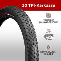 Fincci 26x4.0 Fat Bike Gumiabroncs Pár - MTB Fatbike Kerékpár Gumi 6