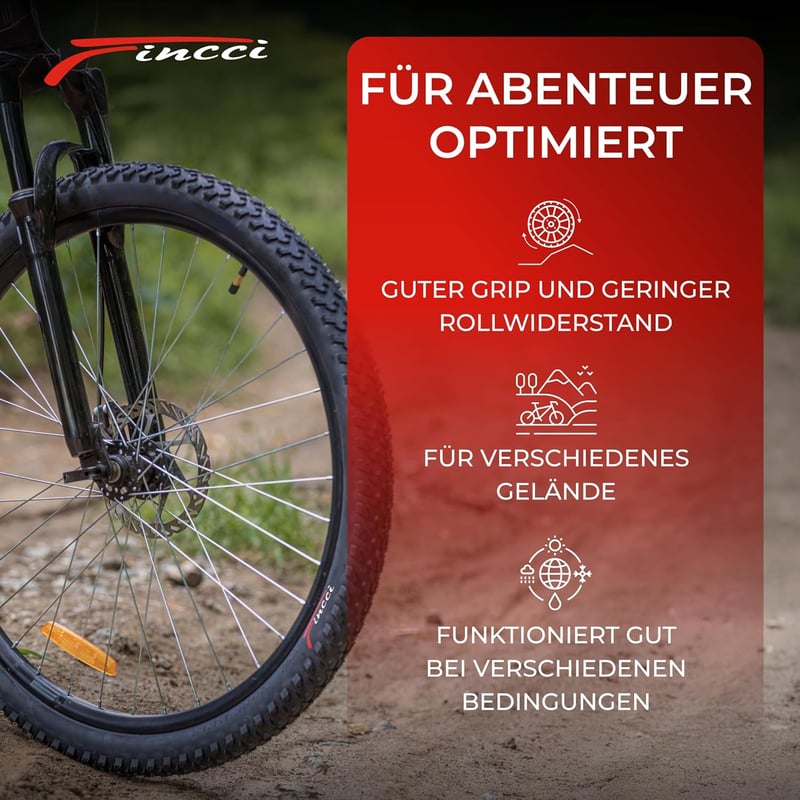 Fincci 27.5 MTB Kerékpár Gumi Pár 54-584 Schradera Szeleppel Elektromos Kerékpárhoz