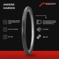 Fincci 27.5 MTB Kerékpár Gumi Pár 54-584 Schradera Szeleppel Elektromos Kerékpárhoz 4