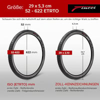 Fincci 29" MTB kerékpárgumi 2db Kevlar páncéllal 52-622 2