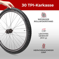 Fincci Gravel összecsukható MTB kerékpárgumi - fekete - 29x2.10" (52-622) 7
