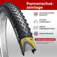 Fincci Gravel összecsukható MTB kerékpárgumi - fekete - 29x2.10" (52-622) 3