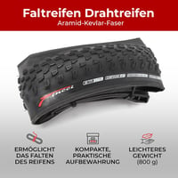 Fincci Gravel összecsukható MTB kerékpárgumi - fekete - 29x2.10" (52-622) 5