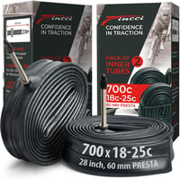 Fincci kerékpár belső gumi 700×18/23/25c, 60 mm Presta szelep - 2 db 1