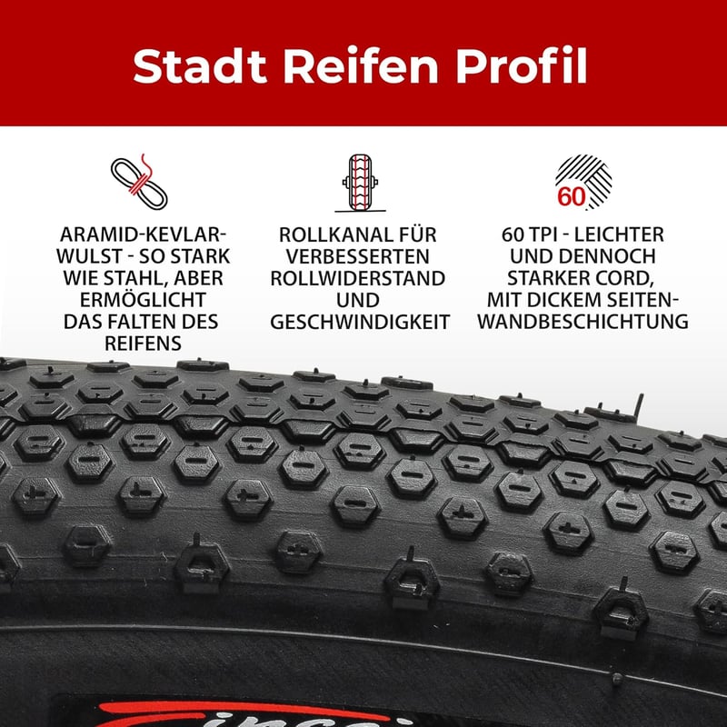 Fincci 700c x 38c Kevlar Gravel Kerékpárgumi Pár 28 Zoll Pannaszűrővel Trekking Város Hibrid Cyclocross