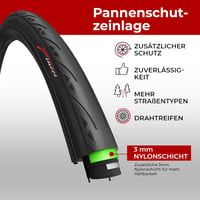 Fincci 700x25c kerékpár gumi pár 28" 3mm sima gumiabroncs 4