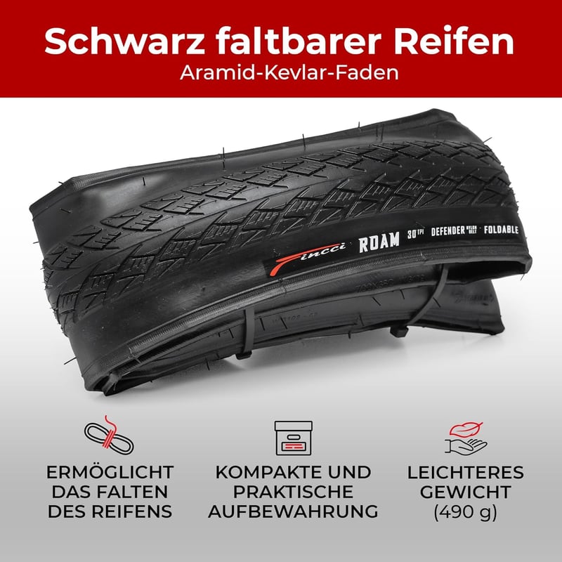 Fincci 700x35c kerékpárgumi pár Kevlar védelemmel 28 colos trekking és gravel kerékpárhoz