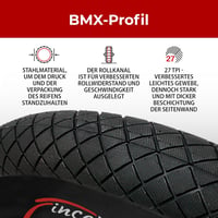 Fincci BMX Kerékpár Gumi Szett 20 x 1.95 Méretben - 2 db Fekete Külső Gumi Belső Tömlővel, Schrader Szeleppel, Gyerek és MTB Biciklikhez 3