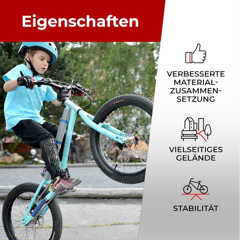 Fincci 20 x 1.75 colos BMX kerékpár gumi Schrader belsővel - gyerek és felnőtt mountain bike-hoz - 2 darabos szett
