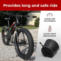 Fincci Fatbike Belső Gumi 26 x 4.0 - MTB Kerékpár Tömlő Schrader Autószeleppel, 48 mm, Hegyi Biciklihez, E-Bike-hoz 3