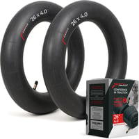Fincci Fatbike Belső Gumi 26 x 4.0 - MTB Kerékpár Tömlő Schrader Autószeleppel, 48 mm, Hegyi Biciklihez, E-Bike-hoz 1