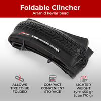 Fincci Gravel 700x35c Kerékpárgumi 28" Pannenschutz Kevlar Hajtogatható 4
