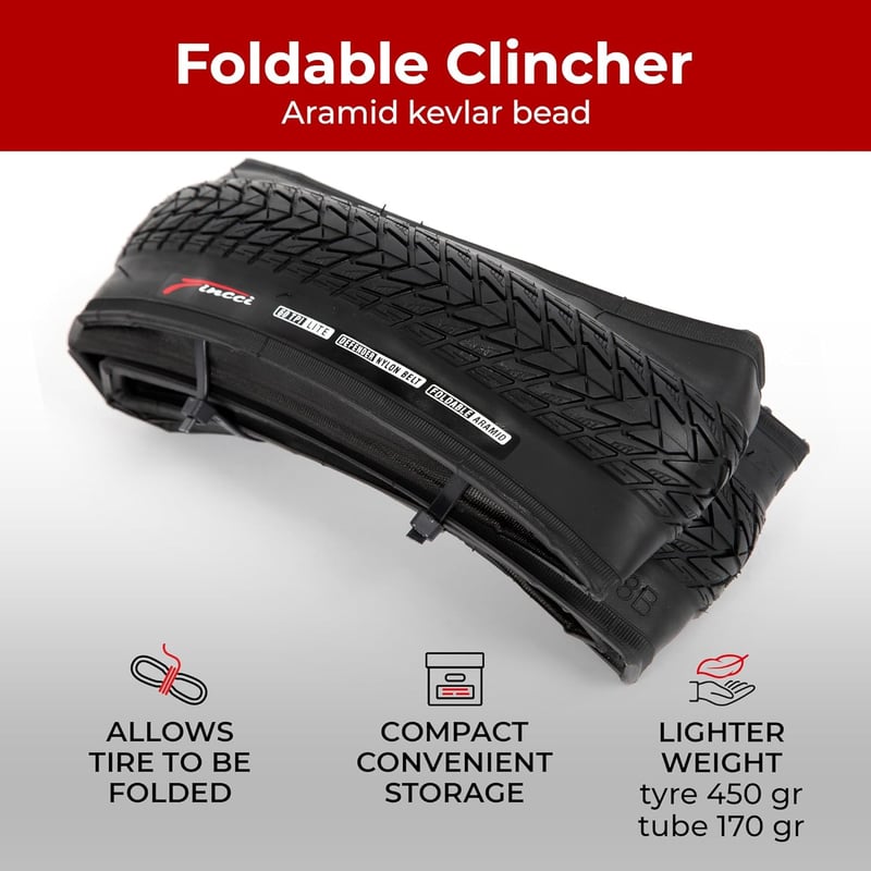 Fincci Gravel 700x35c Kerékpárgumi 28" Pannenschutz Kevlar Hajtogatható
