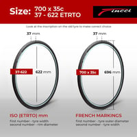 Fincci Gravel 700x35c Kerékpárgumi 28" Pannenschutz Kevlar Hajtogatható 2