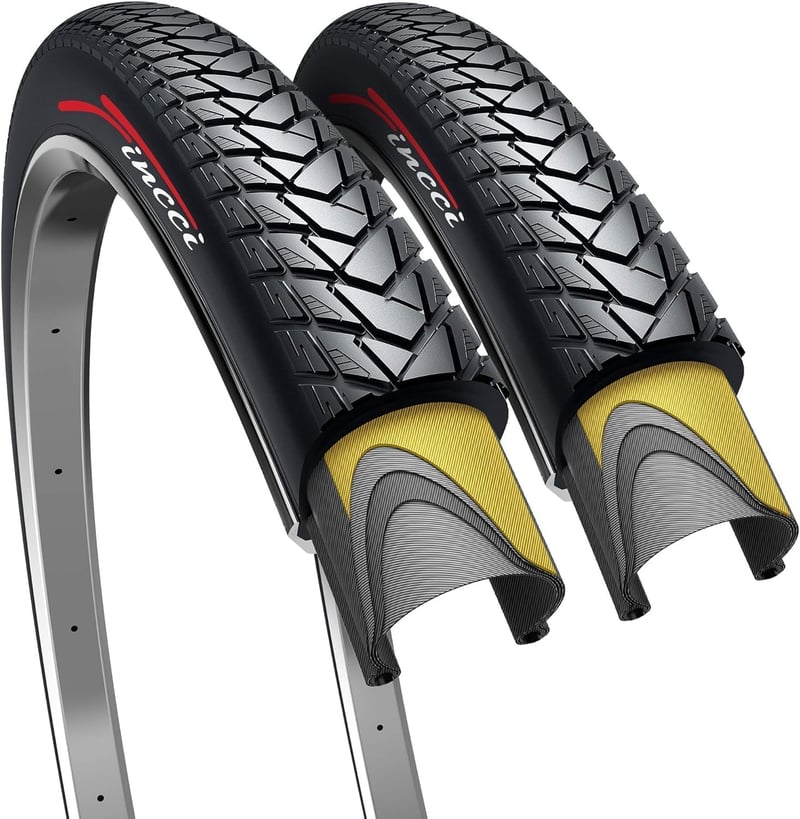 Fincci Gravel Kerékpárgumi 700x35c Pár Kevlar Pannenschutz Trekking Hibrid E-bike