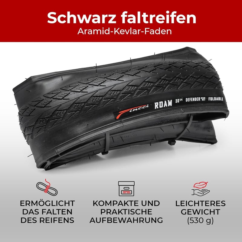Fincci Kerékpár Gumi 28 Hüvelyk 700x32c Kevlar Defektvédelem Városi Trekking Hibrid E-bike Kerékpár Abroncs Pár Fekete