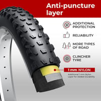 Fincci MTB Kerékpár Külső Gumi 27.5/29 x 2.35" - 2 db Összehajtható Terepgumi 1 mm Nylon Védelemmel Hegyi Biciklizéshez, Sáros Utakra 4