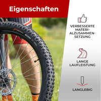 Fincci MTB Kerékpárgumi Szett 27,5 x 2,35 - Fekete Gumiköpeny Hegyi Kerékpárhoz, E-Bike-hoz, Terepbiciklihez - 2 db Csomag 5