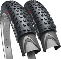 Fincci MTB Kerékpárgumi Szett 27,5 x 2,35 - Fekete Gumiköpeny Hegyi Kerékpárhoz, E-Bike-hoz, Terepbiciklihez - 2 db Csomag 1