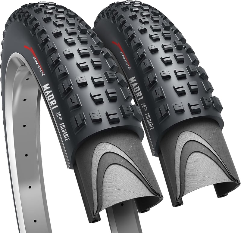 Fincci MTB Kerékpárgumi Szett 27,5 x 2,35 - Fekete Gumiköpeny Hegyi Kerékpárhoz, E-Bike-hoz, Terepbiciklihez - 2 db Csomag