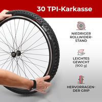 Fincci MTB Kerékpárgumi Szett 27,5 x 2,35 - Fekete Gumiköpeny Hegyi Kerékpárhoz, E-Bike-hoz, Terepbiciklihez - 2 db Csomag 6
