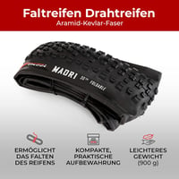 Fincci MTB Kerékpárgumi Szett 27,5 x 2,35 - Fekete Gumiköpeny Hegyi Kerékpárhoz, E-Bike-hoz, Terepbiciklihez - 2 db Csomag 4