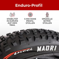 Fincci MTB Kerékpárgumi Szett 27,5 x 2,35 - Fekete Gumiköpeny Hegyi Kerékpárhoz, E-Bike-hoz, Terepbiciklihez - 2 db Csomag 3