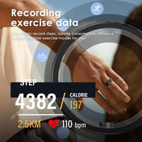 findtime Okos Gyűrű Fitness Tracker Pulzusmérő SpO2 Lépésszámláló Fekete-Arany 5