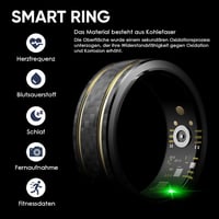 findtime Okos Gyűrű Fitness Tracker Pulzusmérő SpO2 Lépésszámláló Fekete-Arany 2