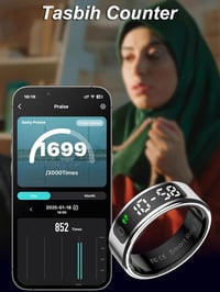 Findtime Okos Gyűrű Kijelzővel Pulzusmérő Véroxigén Monitor Lépésszámláló Vízálló Fitness Tracker - Y(#12), black 6
