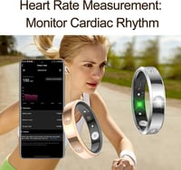 Findtime Okos Gyűrű Női Férfi Rozéarany Ezüst Fitness Pulzusmérő Alvásmonitor - #6-16.85mm (51~53mm), Rose-Gold 8