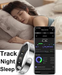 Inteligentný prsteň Findtime Smart Ring strieborný, monitor tepu, kyslík v krvi, sledovanie spánku, krokomer, kalórie, vodotesný, diaľkové ovládanie fotoaparátu, fitness prsteň pre ženy 4