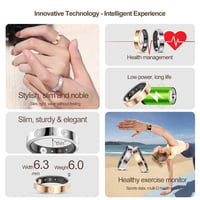 Inteligentný prsteň Findtime Smart Ring strieborný, monitor tepu, kyslík v krvi, sledovanie spánku, krokomer, kalórie, vodotesný, diaľkové ovládanie fotoaparátu, fitness prsteň pre ženy 8