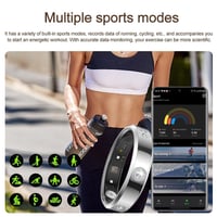 Inteligentný prsteň Findtime Smart Ring strieborný, monitor tepu, kyslík v krvi, sledovanie spánku, krokomer, kalórie, vodotesný, diaľkové ovládanie fotoaparátu, fitness prsteň pre ženy 6