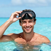 Mască de scufundări Findway cu protecție nazală pentru snorkeling, vizibilitate panoramică la 180 de grade, sticlă securizată, anti-aburire, pentru adulți și adolescenți, cu baretă reglabilă 8